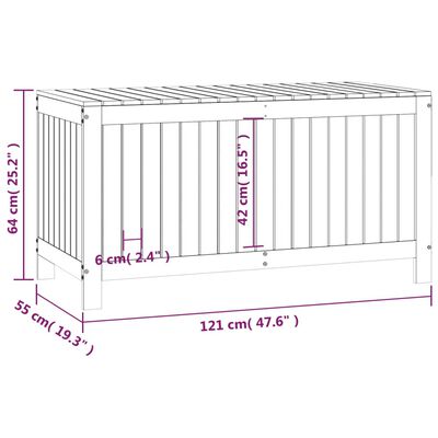 vidaXL Tuinbox 121x55x64 cm massief grenenhout honingbruin