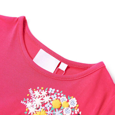 Kindershirt 140 felroze