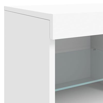 vidaXL Dressoir met LED-verlichting 163x37x67 cm wit