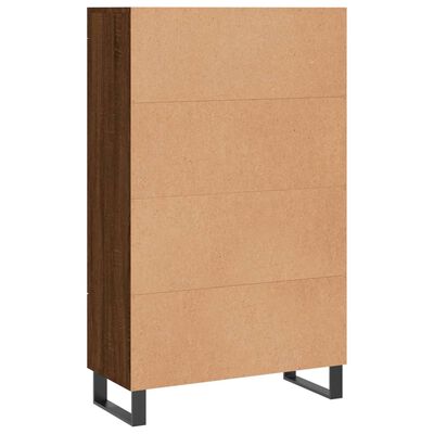 vidaXL Hoge kast 69,5x31x115 cm bewerkt hout bruin eikenkleur