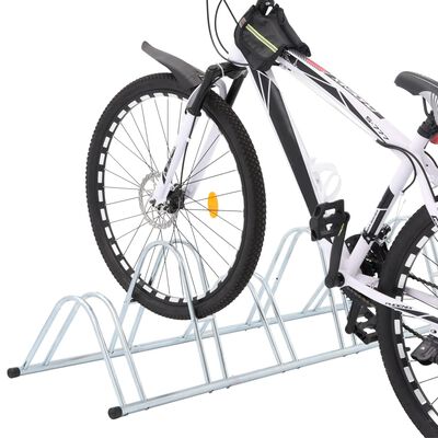 vidaXL Fietsenstandaard voor 6 fietsen vrijstaand gegalvaniseerd staal