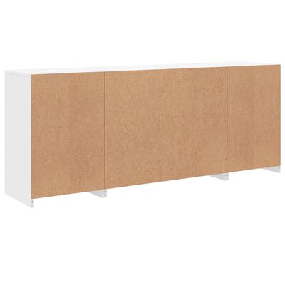 vidaXL Dressoir met LED-verlichting 163x37x67 cm wit