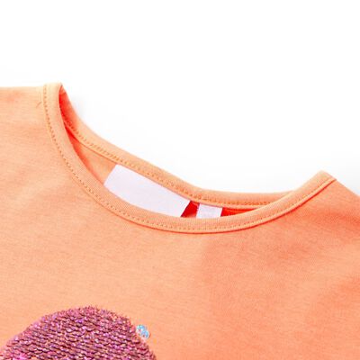 Kindershirt 128 neonoranje