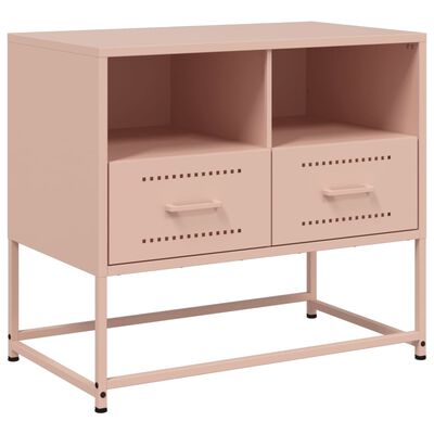 vidaXL Tv-meubel 68x39x60,5 cm staal roze