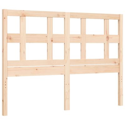 vidaXL Bedframe met hoofdbord massief hout 120x200 cm