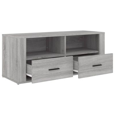 vidaXL Tv-meubel 100x35x40 cm bewerkt hout grijs sonoma eikenkleurig