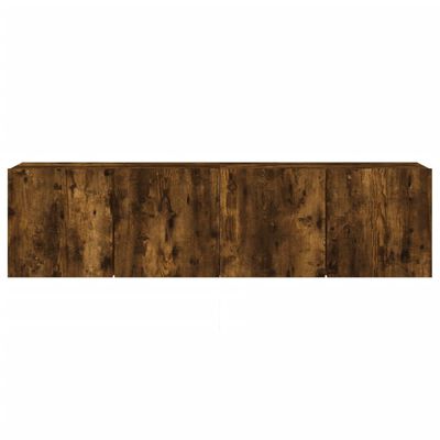 vidaXL Tv-meubels 2 st wandgemonteerd 80x30x41 cm gerookt eikenkleurig