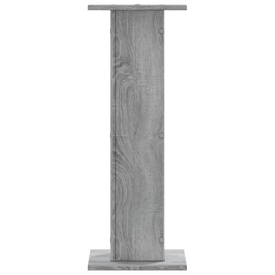 vidaXL Plantenstandaards 2 st 30x30x80 cm bewerkt hout grijs sonoma