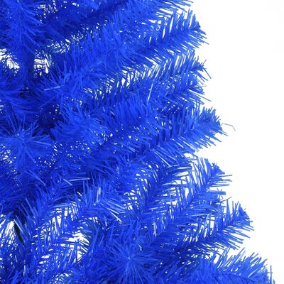 vidaXL Kunstkerstboom met standaard half 180 cm PVC blauw