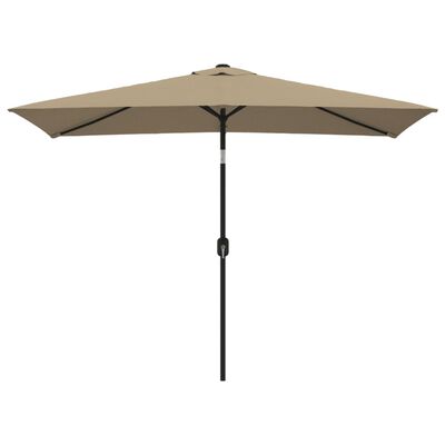 vidaXL Parasol met metalen paal 300x200 cm taupe