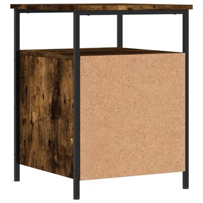 vidaXL Nachtkastjes 2 st 44x45x60 cm bewerkt hout gerookt eikenkleurig