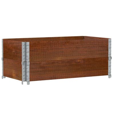 vidaXL Palletopzetranden 2 st 100x50 cm massief grenenhout bruin