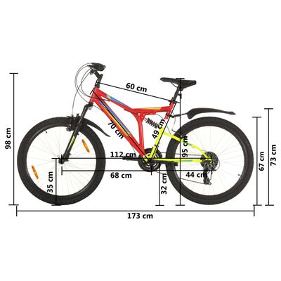 komen G Leuk vinden vidaXL Mountainbike 21 versnellingen 26 inch wielen 49 cm rood kopen? |  vidaXL.nl
