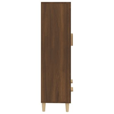 vidaXL Hoge kast 70x31x115 cm bewerkt hout bruin eikenkleur