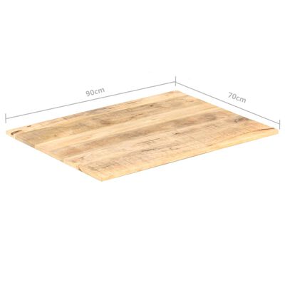 vidaXL Tafelblad 15-16 mm 90x70 cm massief mangohout