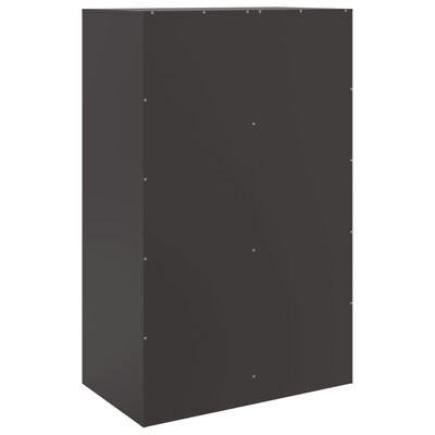 vidaXL Hoge kast 67x39x95 cm staal zwart