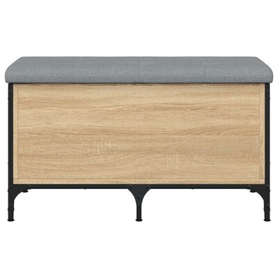 vidaXL Opbergbankje 82x42x45 cm bewerkt hout sonoma eikenkleurig