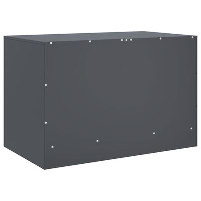 vidaXL Tv-meubel 67x39x44 cm staal antracietkleurig