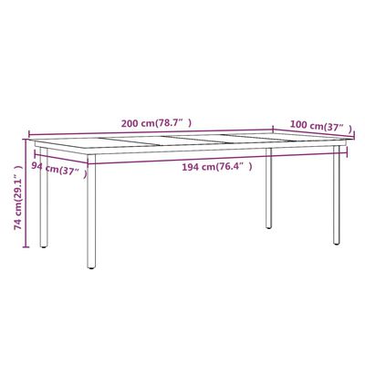 vidaXL 7-delige Tuinset met kussens poly rattan en glas