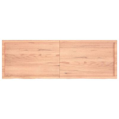 vidaXL Wandschap 180x60x(2-4)cm behandeld massief eikenhout lichtbruin