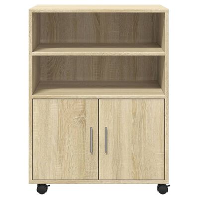 vidaXL Rolkast 60x48x81 cm bewerkt hout sonoma eikenkleurig