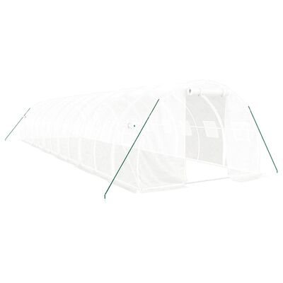 vidaXL Tuinkas met stalen frame 36 m² 12x3x2 m wit