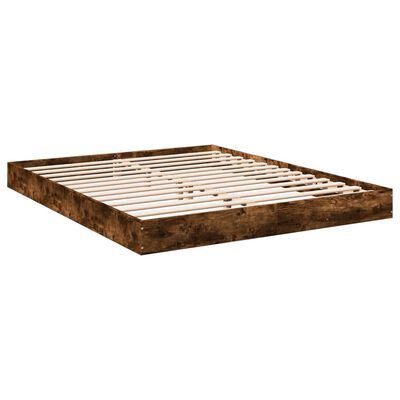 vidaXL Bedframe bewerkt hout gerookt eikenkleurig 160x200 cm