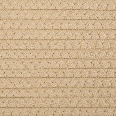 vidaXL Opbergmand Ø 40x35 cm katoen beige en wit