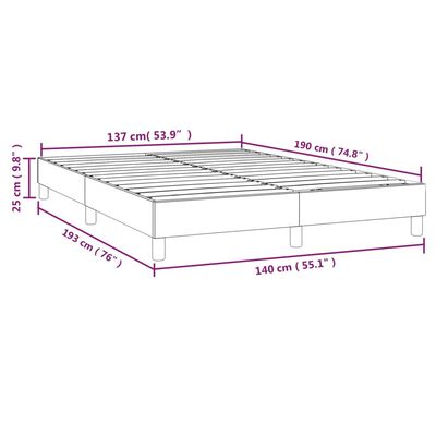 vidaXL Bedframe zonder matras 140x190 cm fluweel donkerblauw