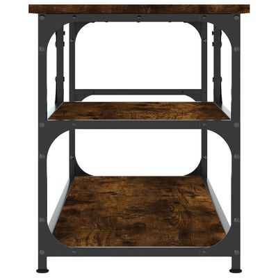 vidaXL Tv-meubel 103x38x46,5 cm bewerkt hout staal gerookt eikenkleur