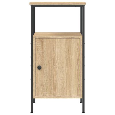 vidaXL Nachtkastje 41x31x80 cm bewerkt hout sonoma eikenkleurig