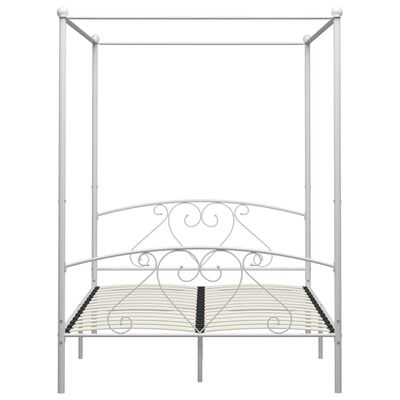 vidaXL Hemelbedframe metaal wit 140x200 cm