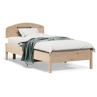 vidaXL Bedframe zonder matras massief grenenhout 75x190 cm