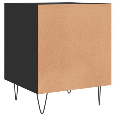 vidaXL Nachtkastjes 2 st 40x40x50 cm bewerkt hout zwart