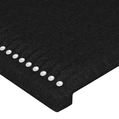 vidaXL Hoofdbord met randen 103x23x78/88 cm stof zwart