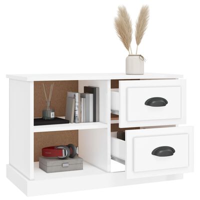 vidaXL Tv-meubel 73x35,5x47,5 cm bewerkt hout hoogglans wit