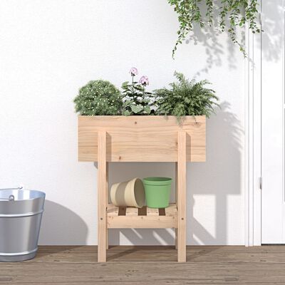 vidaXL Plantenbak 62x30x69 cm massief grenenhout