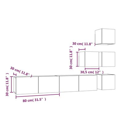 vidaXL Tv-wandmeubel bewerkt hout bruin eikenkleur