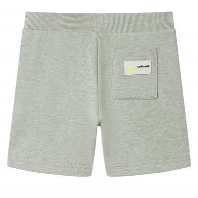 Kindershorts met trekkoord 128 gemêleerd lichtkakikleurig