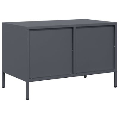 vidaXL Tv-meubel 68x39x43,5 cm koudgewalst staal antracietkleurig