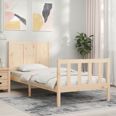 vidaXL Bedframe zonder matras massief grenenhout 90x200 cm