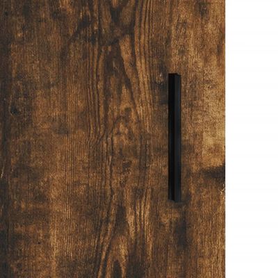 vidaXL Hoge kast 69,5x34x180 cm bewerkt hout gerookt eikenkleurig