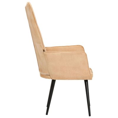 vidaXL Fauteuil canvas crèmekleurig