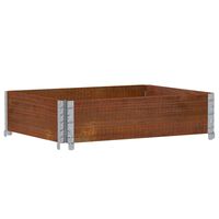 vidaXL Palletopzetrand 80x60 cm massief grenenhout bruin