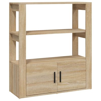 vidaXL Dressoir 80x30x90 cm bewerkt hout sonoma eikenkleurig