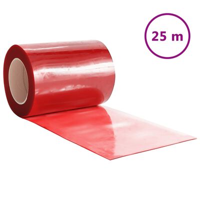 vidaXL Deurgordijn 300x2,6 mm 25 m PVC rood