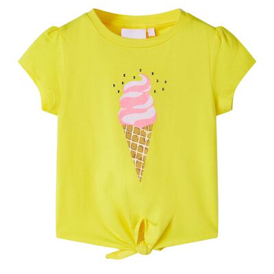 Kindershirt 104 geel