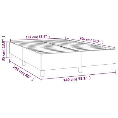 vidaXL Bedframe kunstleer wit 140x200 cm