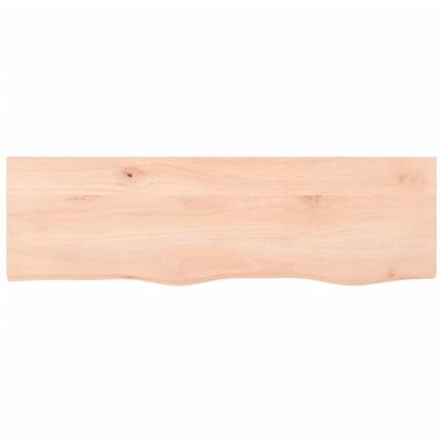 vidaXL Wandschap 100x30x(2-4) cm onbehandeld massief eikenhout