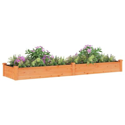 vidaXL Plantenbak verhoogd met voering 240x60x25 cm vurenhout bruin